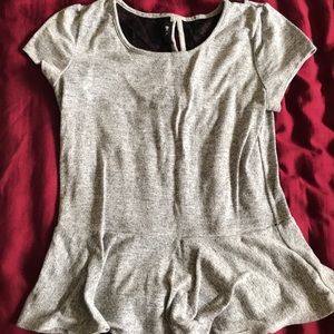 Peplum blouse with lace back